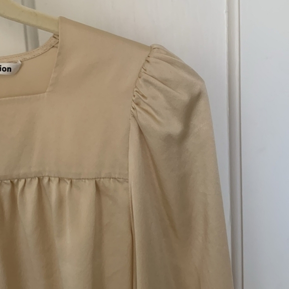 Reformation Riccardo 100% Silk Cream Top Size XS - Picture 7 of 12